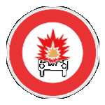 طريق ممنوع على سيارات الحاملة لمواد القابلة لإنفجار أو الإشتعال