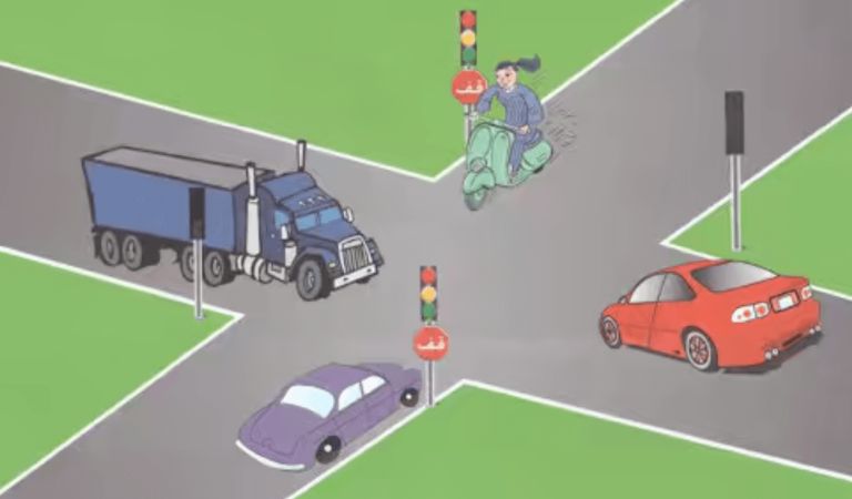 ملتقى الطرق وعالمة قف : الى كان الضوء مخدامش عالمة قف كتحكم كان الضوء خدام علامة قف كتلغى